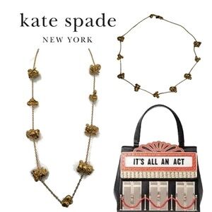 Kate Spade Golden Popcorn Garland Scatter 12 KT Plated Vintage Necklace